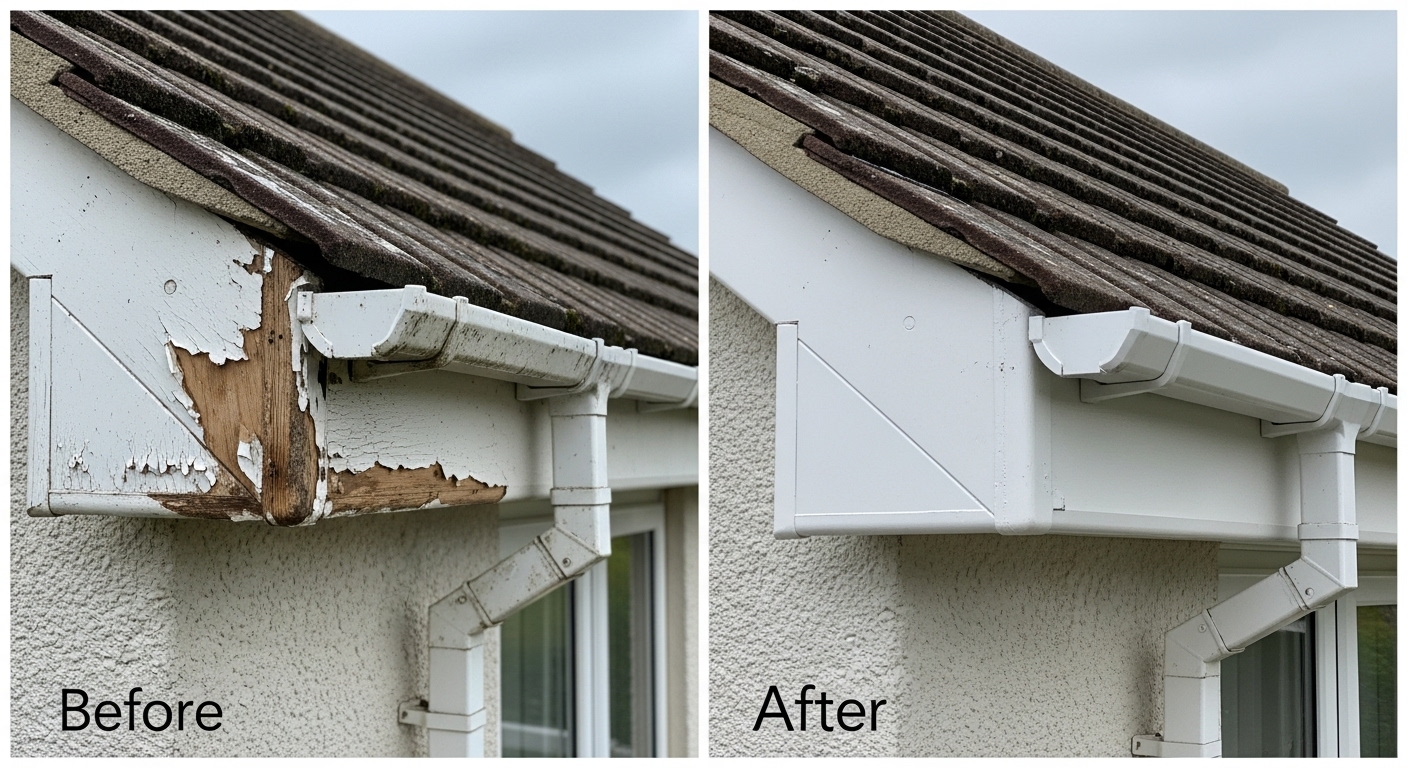 Before and After Fascia & Soffit Repair in Chandler AZ - Veterans Chand Roofing